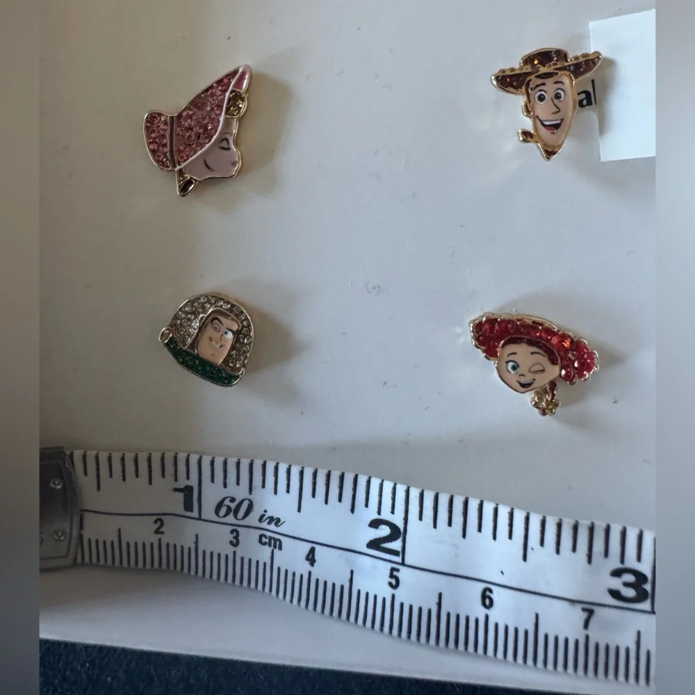 BaubleBar x Disney Pixar collab Toy Story earrings-Pink, Red, Green, Gold-so FUN